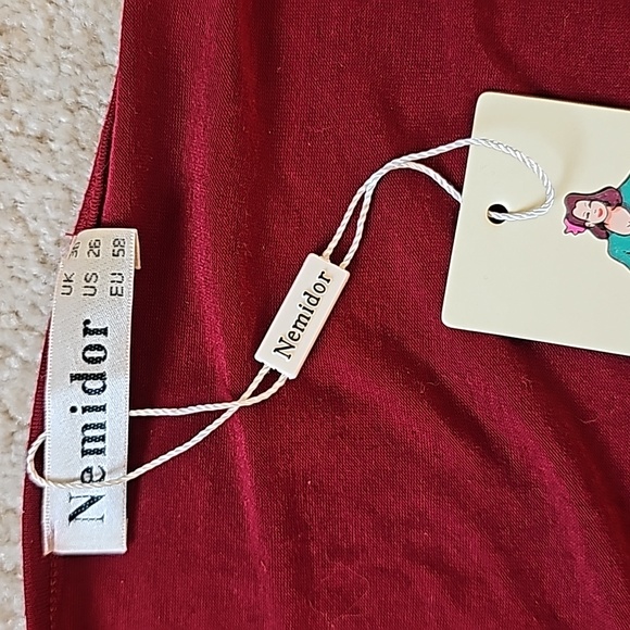 NWT Nemidor Maxi Dress With Short Sleeves Size 26 - Picture 4 of 4